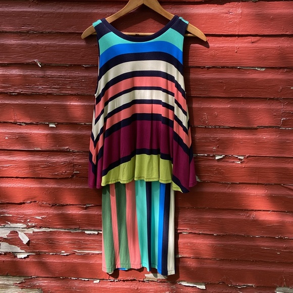 Anthropologie Maeve Davina Dress in Multicolor Stripes Women's Size XS - Picture 8 of 9